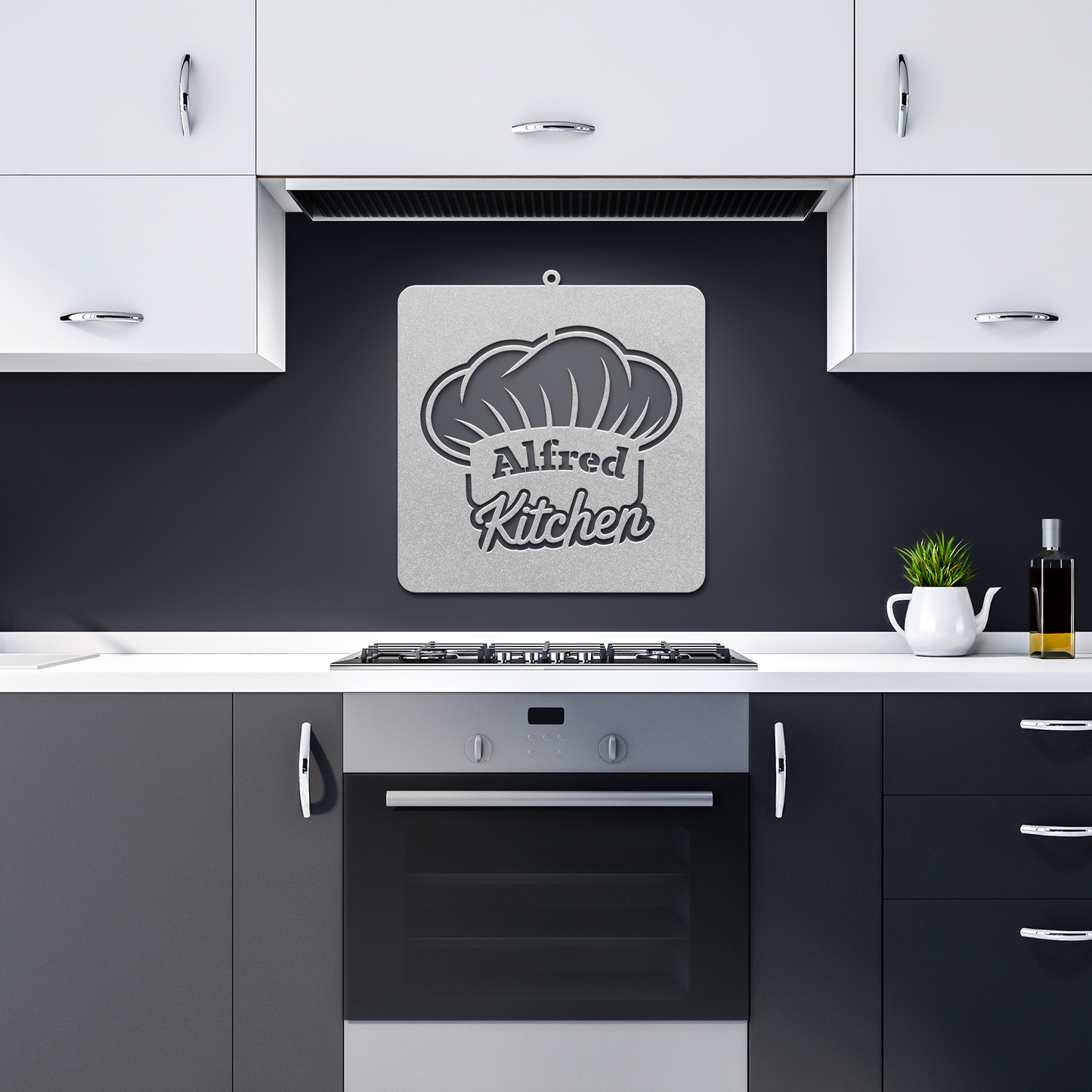 Custom_Chefs_Hat_Metal_Sign_Silver_Dark_Kitchen_Mockup.png