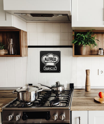 Custom Chef's Hat Metal Sign