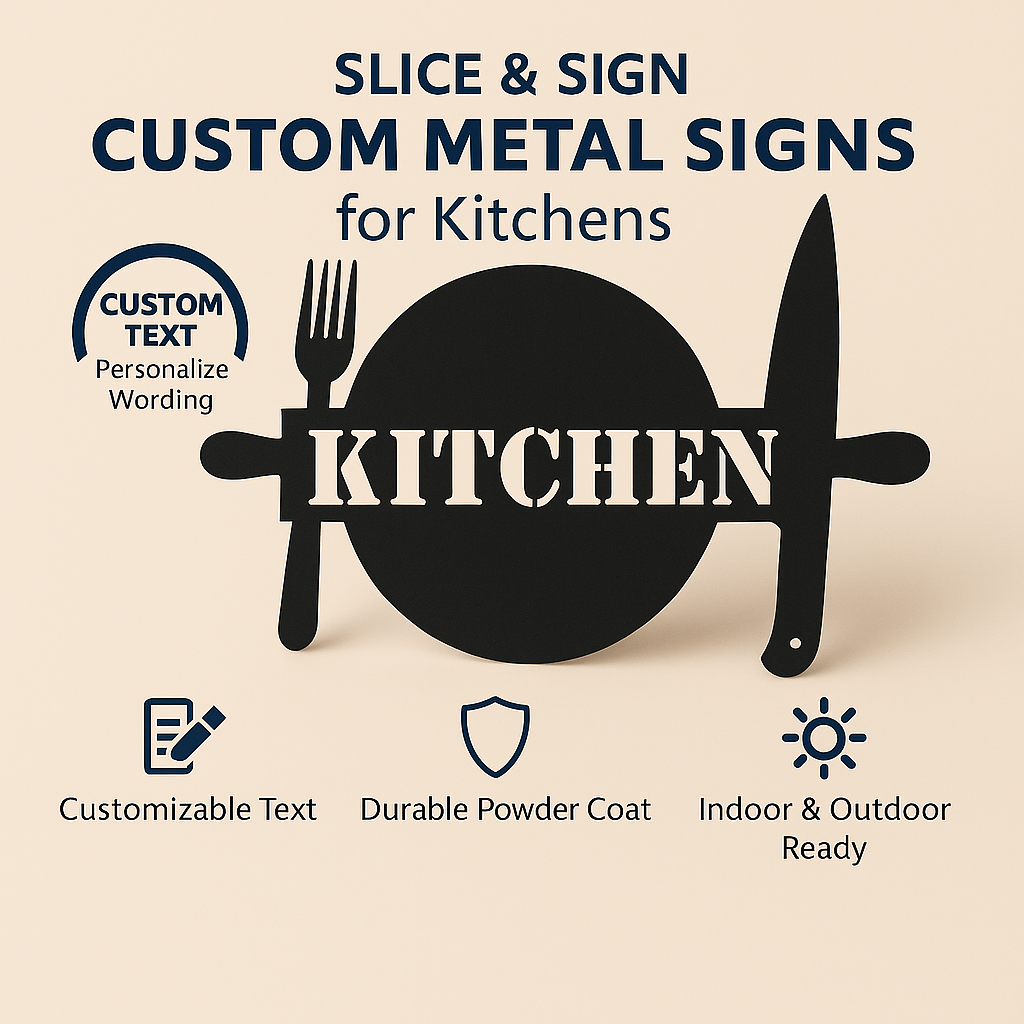 Kitchen Plate Custom Metal Sign