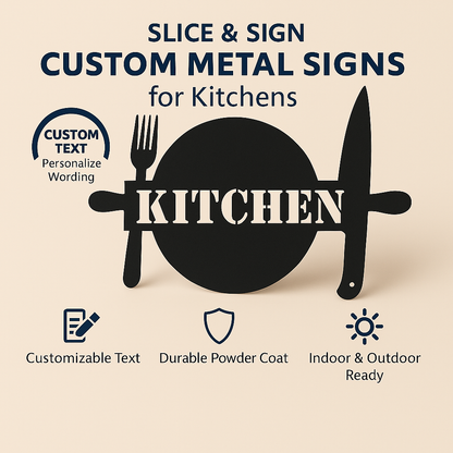 Kitchen Plate Custom Metal Sign