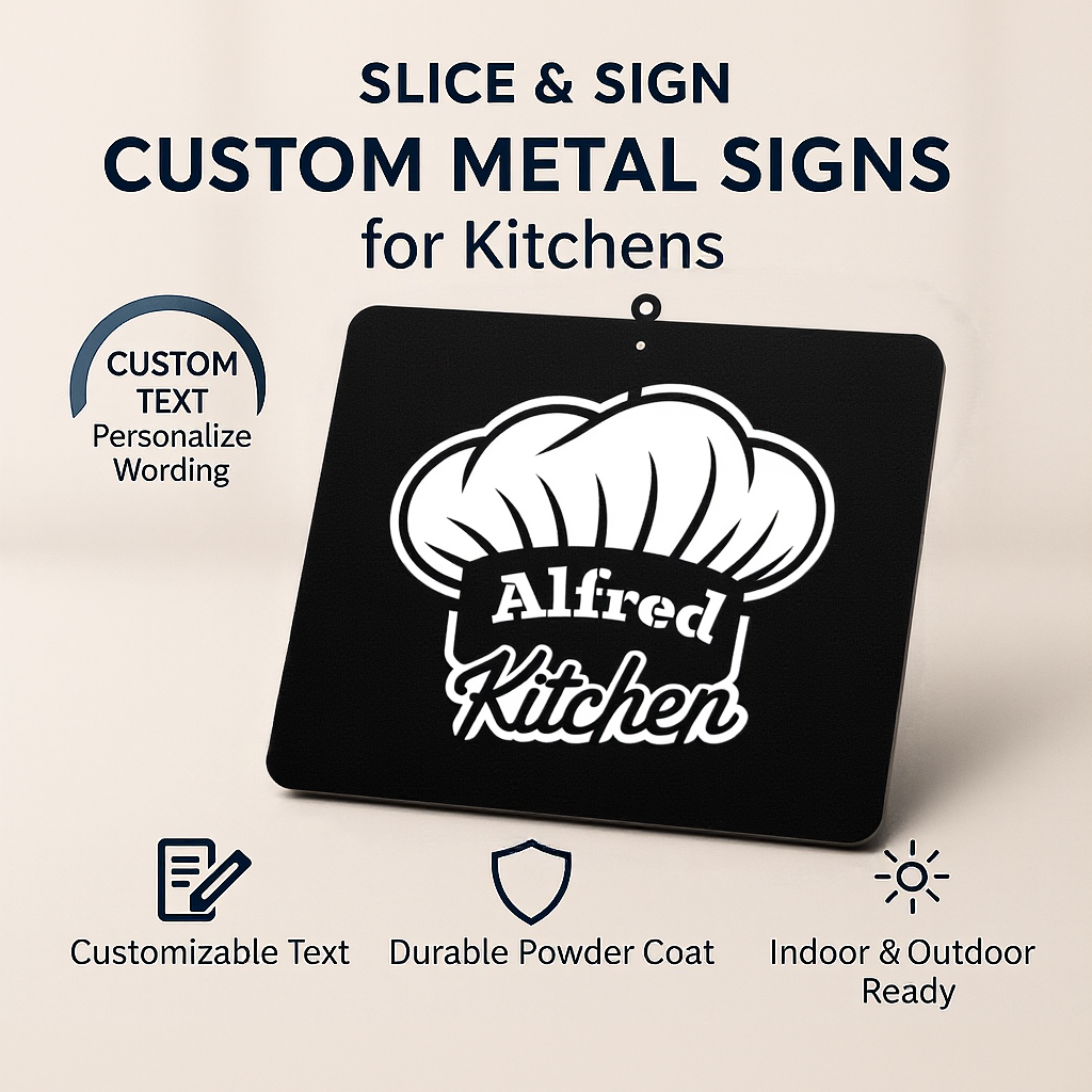 Custom Chef's Hat Metal Sign