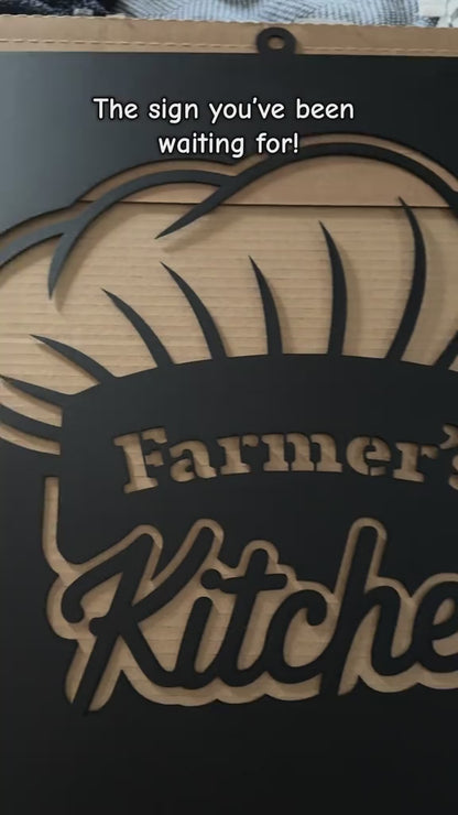 Custom Chef's Hat Metal Sign